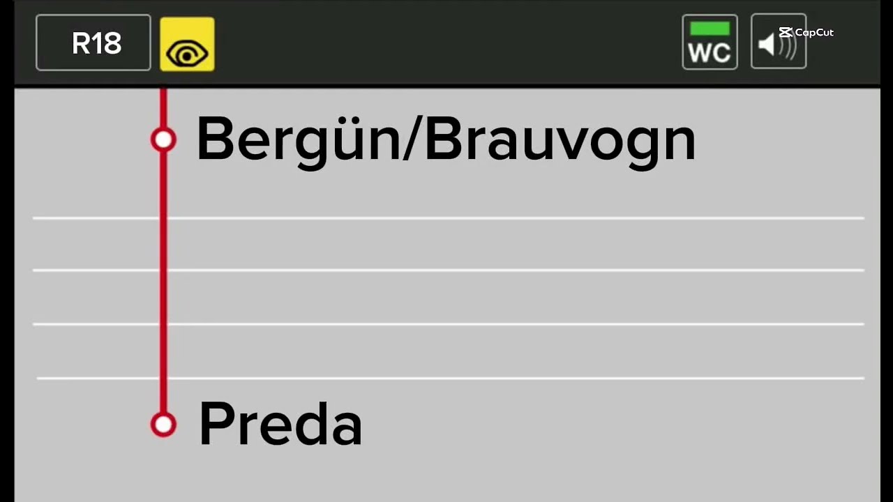 R18 Ansagen Rhätische Bahn Bergün - Preda