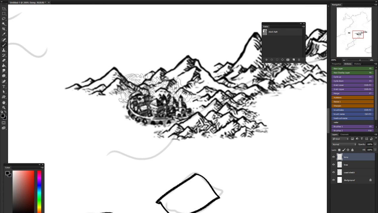 Cartography Brush Map Making Tutorial