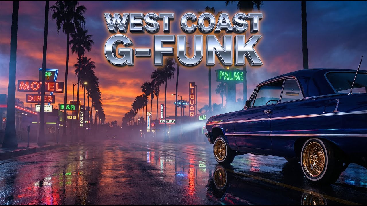 🌴 West Coast G-Funk Vibes Sunset Streets | Snoop Dogg, 2Pac & Nate Dogg Inspired 🌅