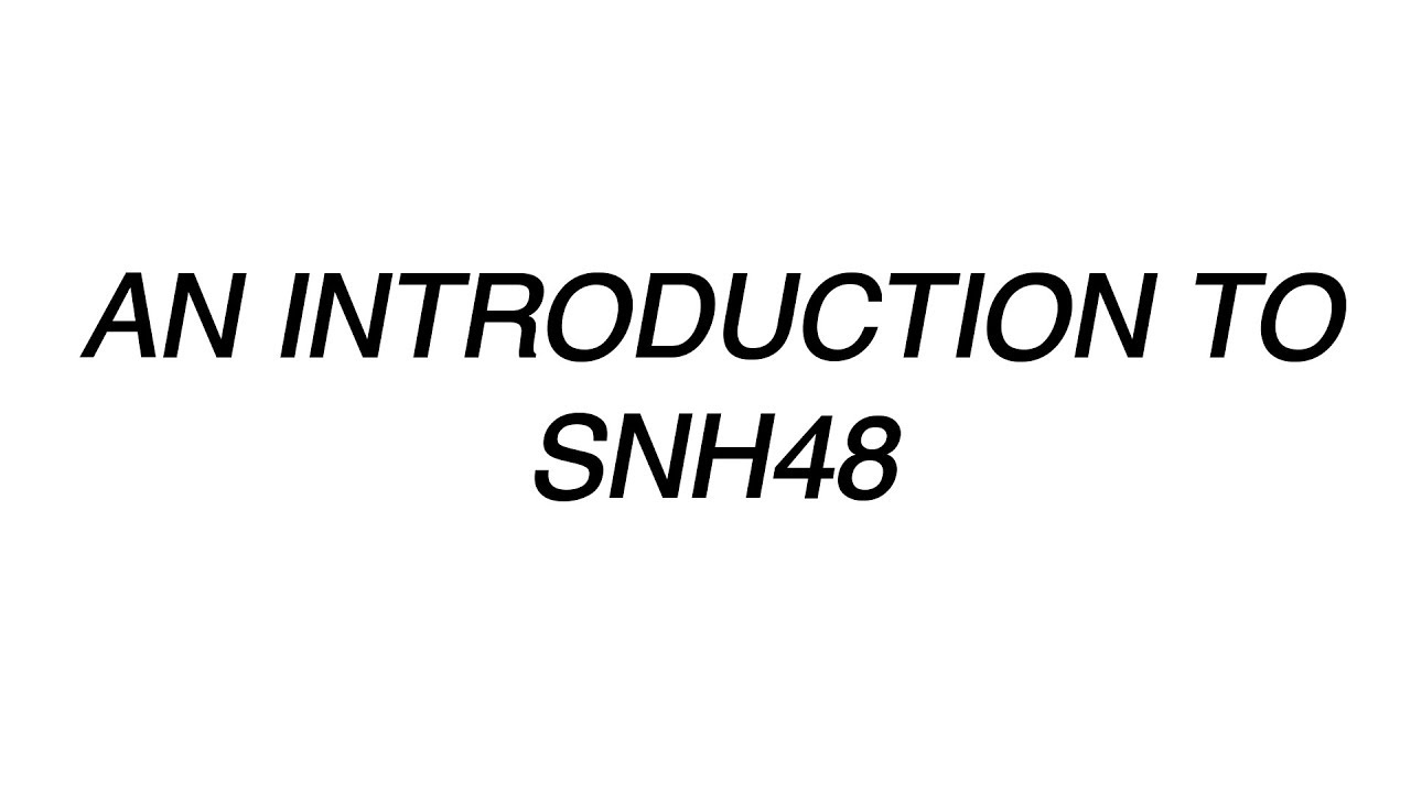 an introduction to SNH48