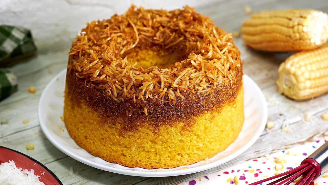 NÃO FAÇO BOLO DE MILHO DE OUTRO JEITO | BOLO DE MILHO VERDE COM COCADA