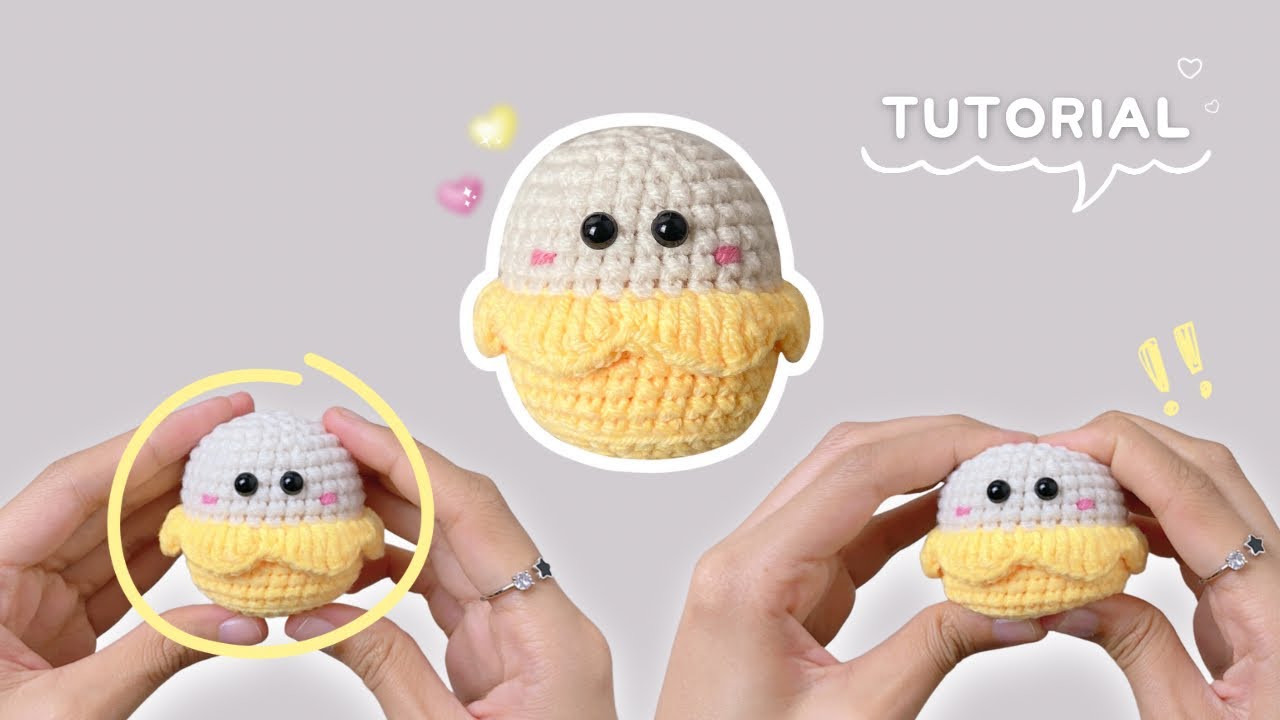 ♡ Crochet Banana 🍌 ⟡ Tutorial Crochet For Beginners ⟡ DIY Crochet Amigurumi Keychain Ideas ♡