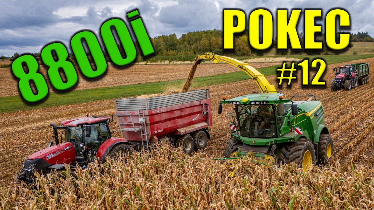 Pokec #12 | John Deere 8800i | Kukuřice pro BPS,  Půjčená řezačka od Stromu!