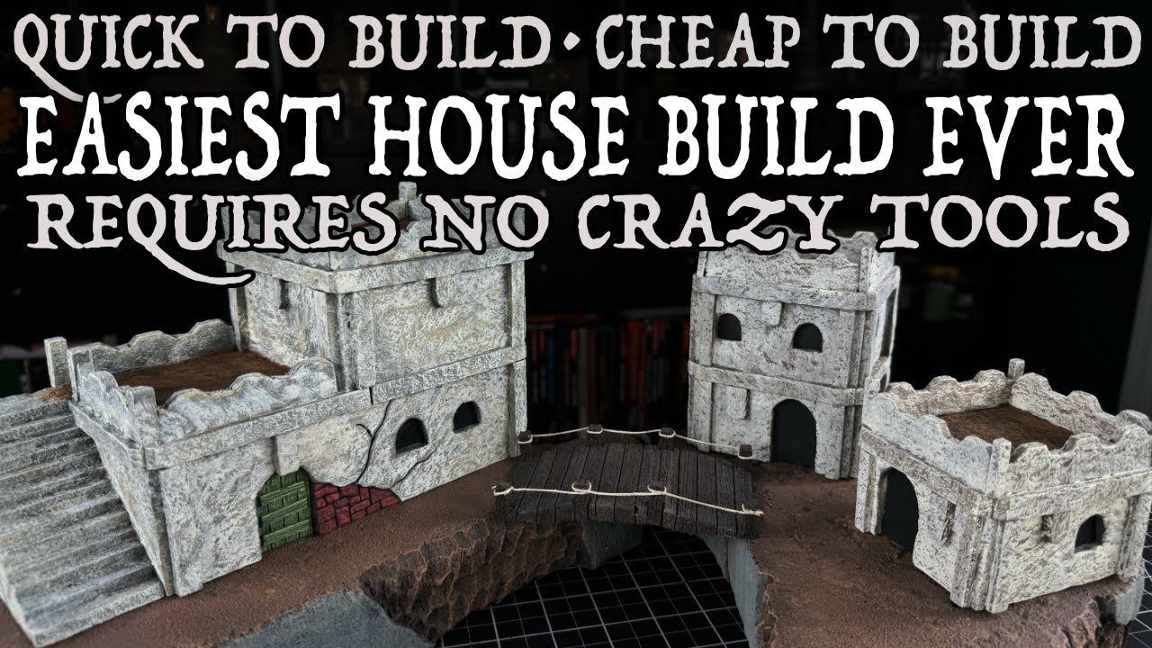 How to build the EASIEST FOAM HOUSE I've EVER MADE!!!!! (D&D Crafting)
