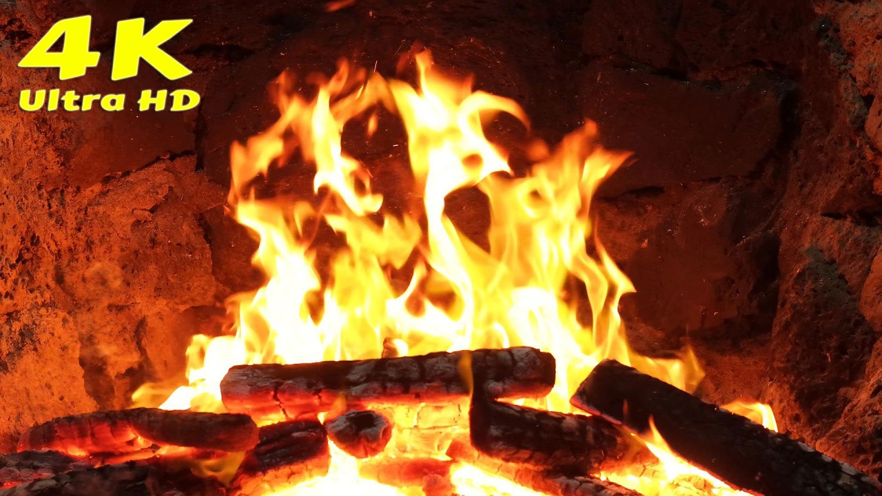 🔥 Cabin in the woods sleep sounds. Snow storm sleep sounds fireplace 4K. Cozy winter cabin camping