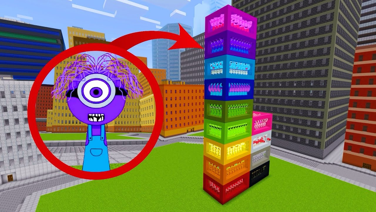 More NEW & OLD Incredibox Sprunki OC In Colored Boxes In Minecraft PE MOD
