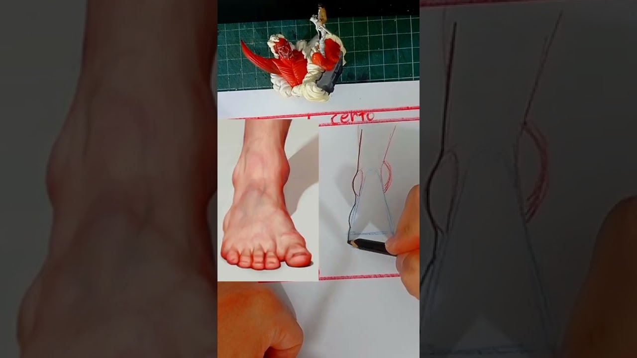 COMO DESENHAR PÉ DE FRENTE 🦶 