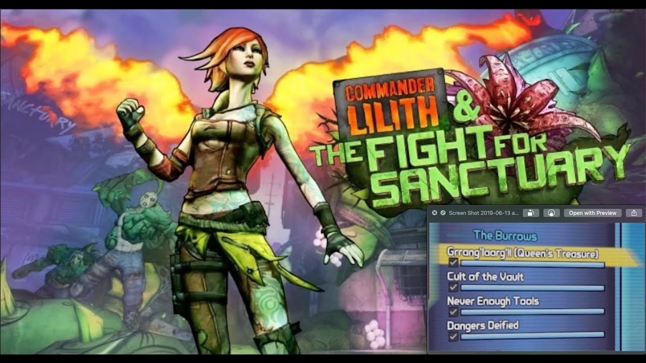 Borderlands 2 Lilith Burrows all challenges
