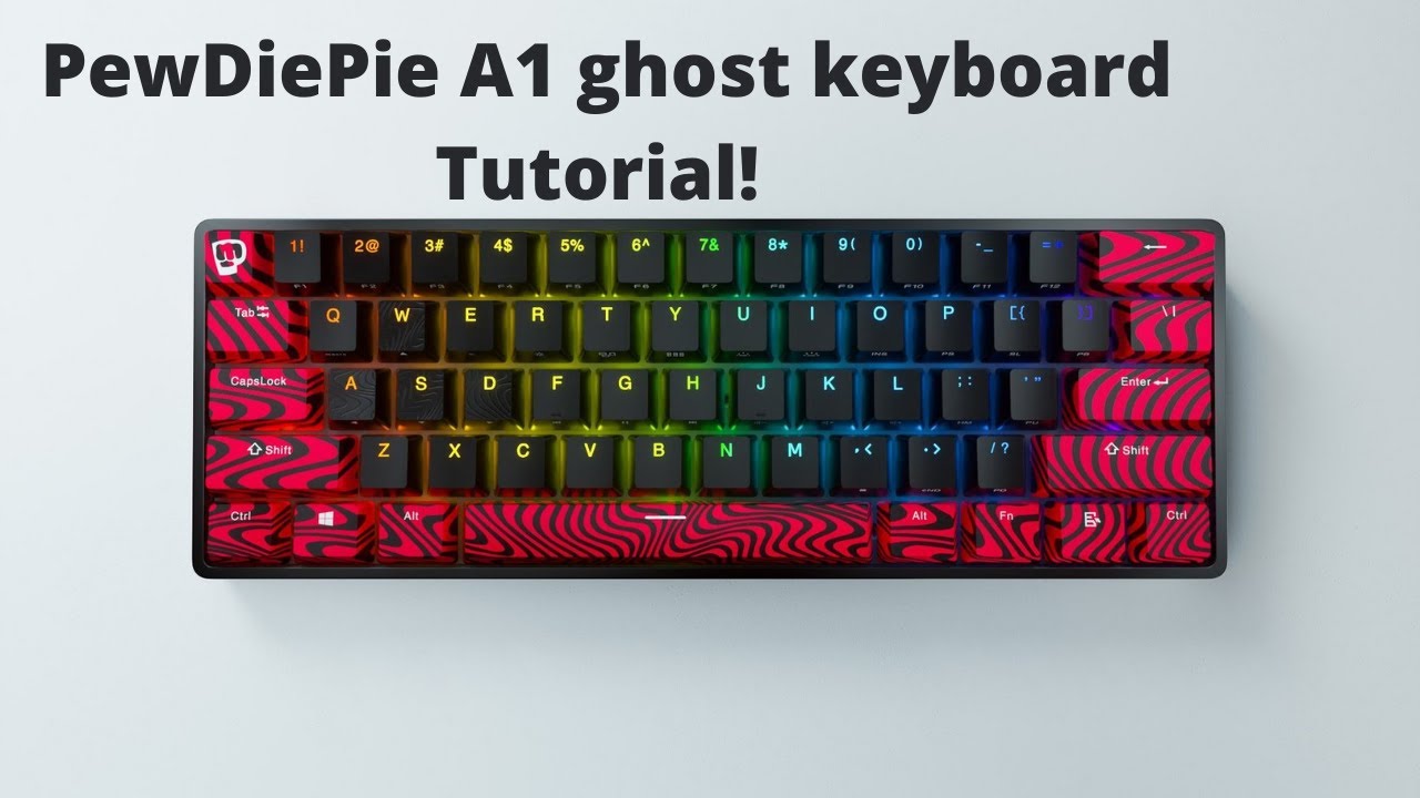 Quick tutorial of the A1 Ghost gaming keyboard ( PewDiePie special edition)