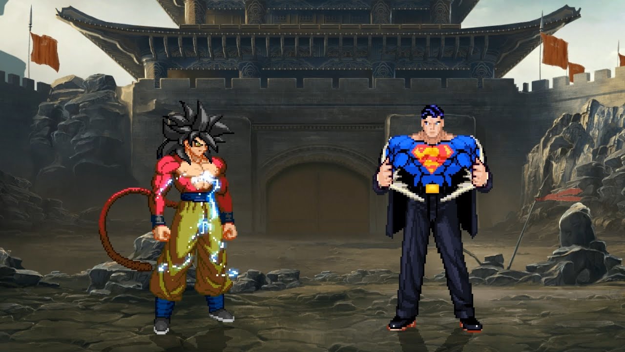 GOKU SSJ4 vs SUPERMAN - Highest Level Incredible Epic Fight!