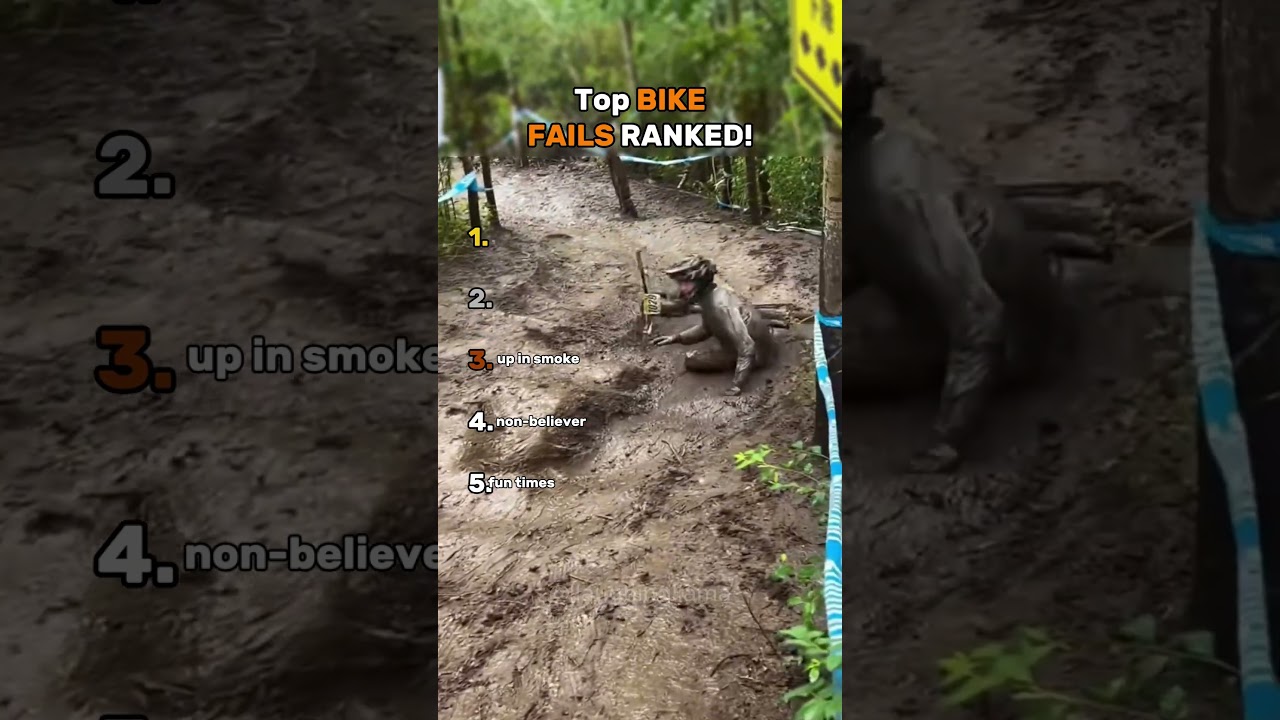 Top BIKE FAILS Ranked!  #mtb #ranked #shorts