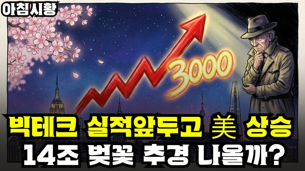 주식시황] 1/27 뉴욕증시, 빅테크 실적앞두고 상승 / 14조 벚꽃 추경 나올까? / 정부가 코스닥 3천시대 제안