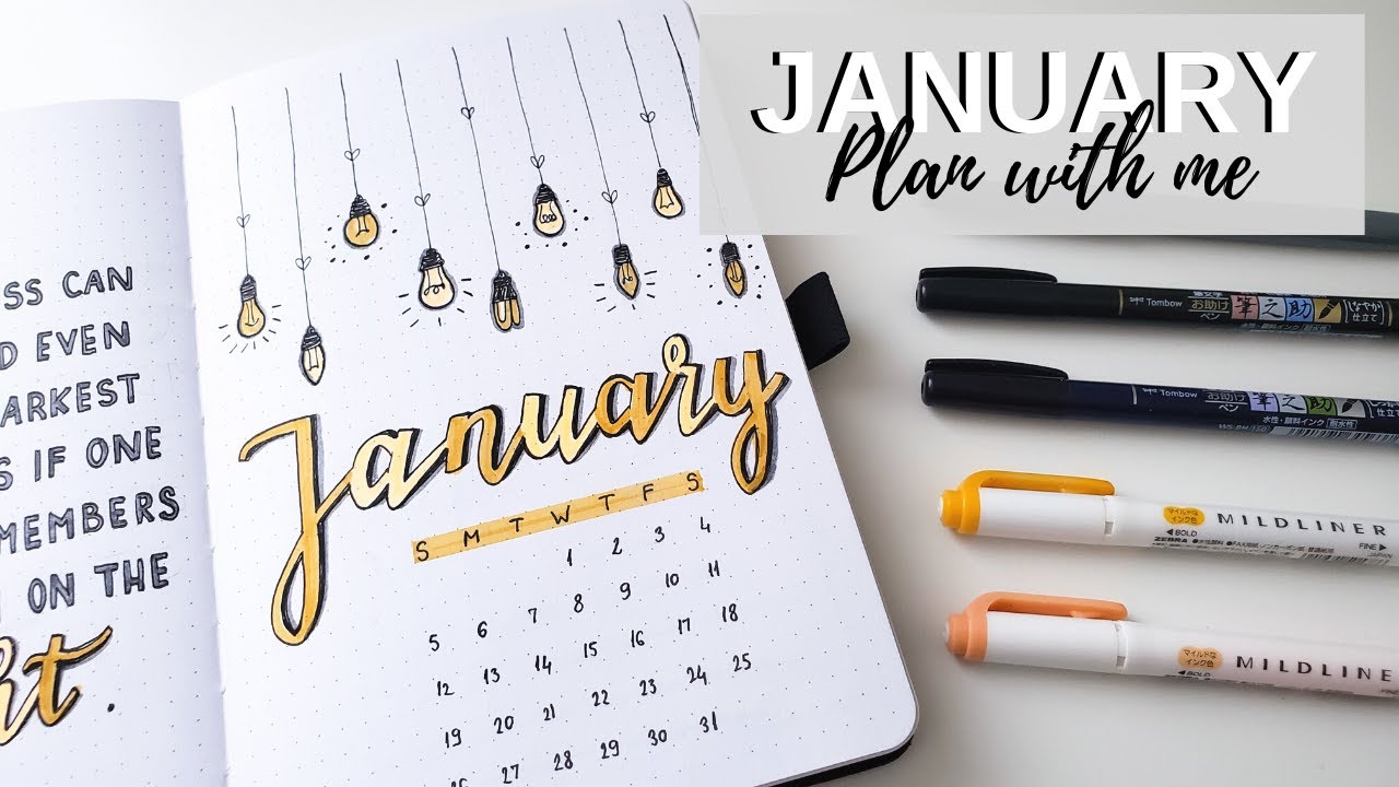 Plan With Me | January 2020 Bullet Journal Setup