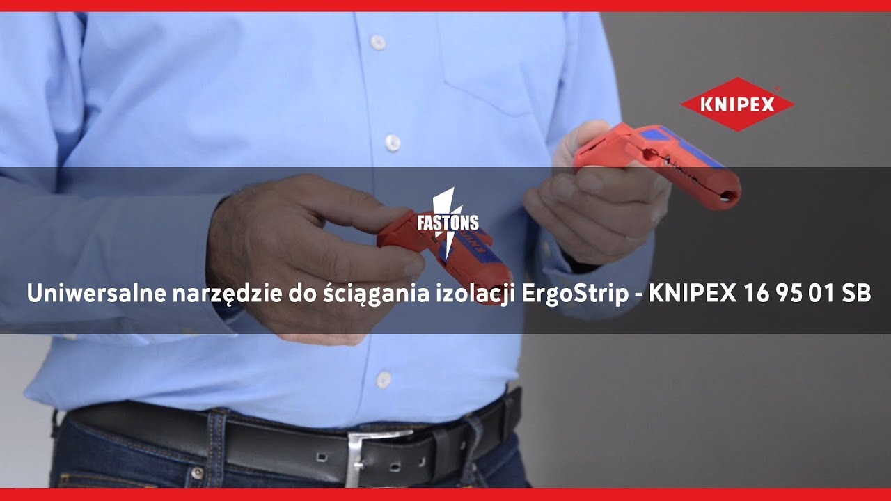KNIPEX 16 95 01 SB | FASTONS | Uniwersalne narzędzie do ściągania izolacji ErgoStrip