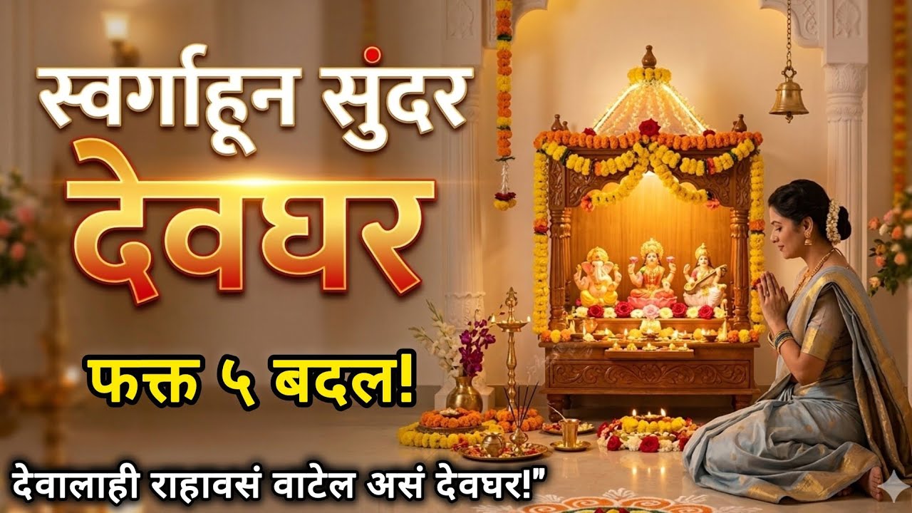 स्वर्गाहून सुंदर देवघर:देवघरात करा हे ५ छोटे बदल, साक्षात ईश्वर कायमस्वरूपी वास्तव्याला येतील✨