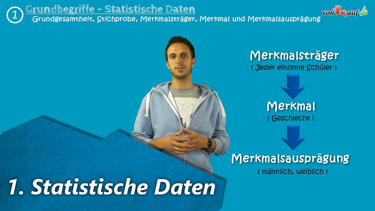 Statistik Teil 1 - statistische Daten - Merkmalstr&auml;ger, Merkmalsauspr&auml;gung ...