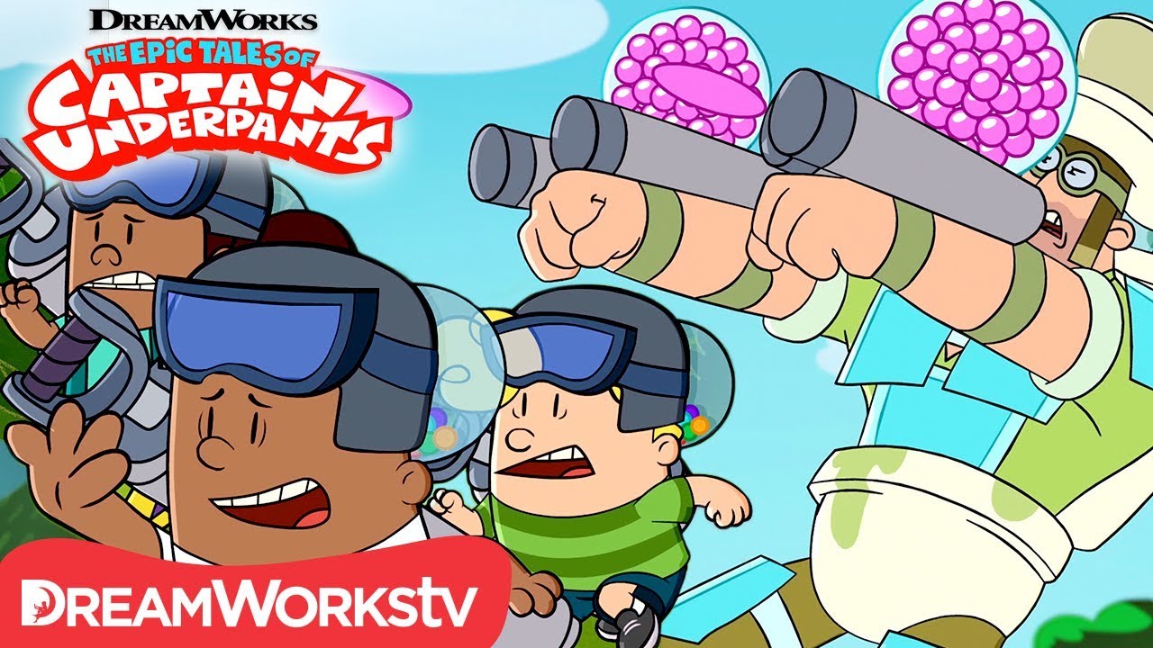 Toilettroop Paintball Battle | DREAMWORKS THE EPIC TALES OF CAPTAIN UNDERPANTS