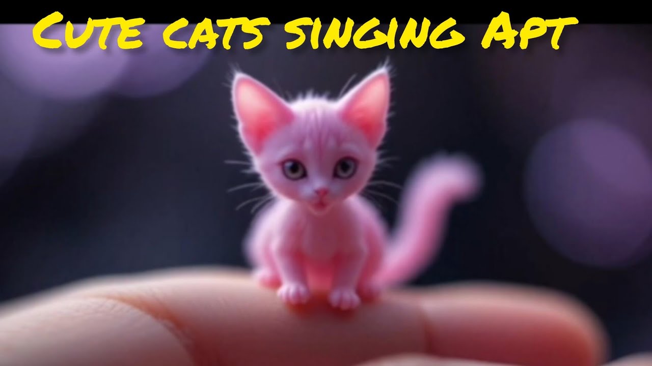 "Small Voices, Big Joy – Mini Cats Singing Apt on a Hand!" 😻🐈