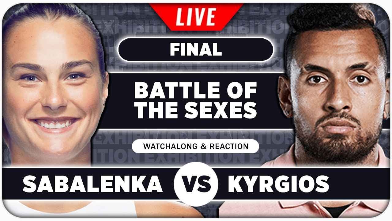 SABALENKA vs KYRGIOS • Battle of the Sexes 2025 • LIVE Tennis Watchalong