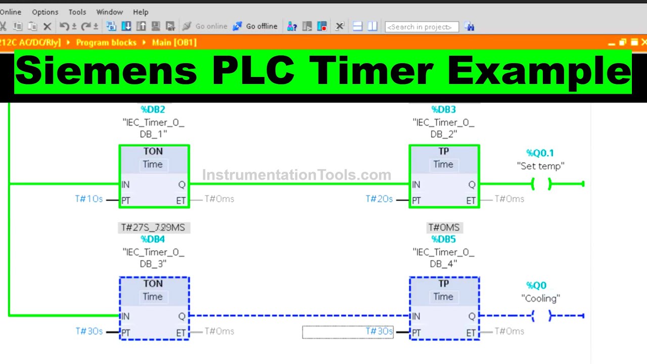 Siemens PLC Timer Example: Oven Heating