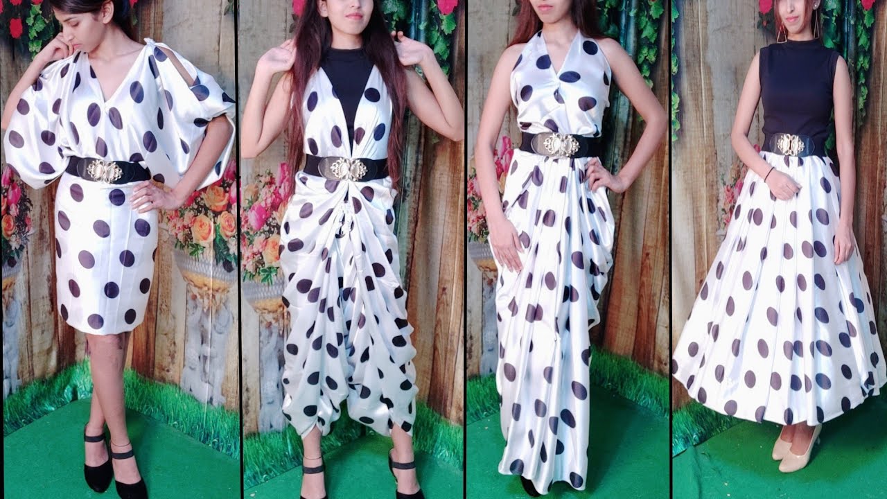 DRAPE YOUR SAREE IN BEAUTIFUL WESTERN STYLE DRESSES|NO CUTTING NO SEWING|HINDI