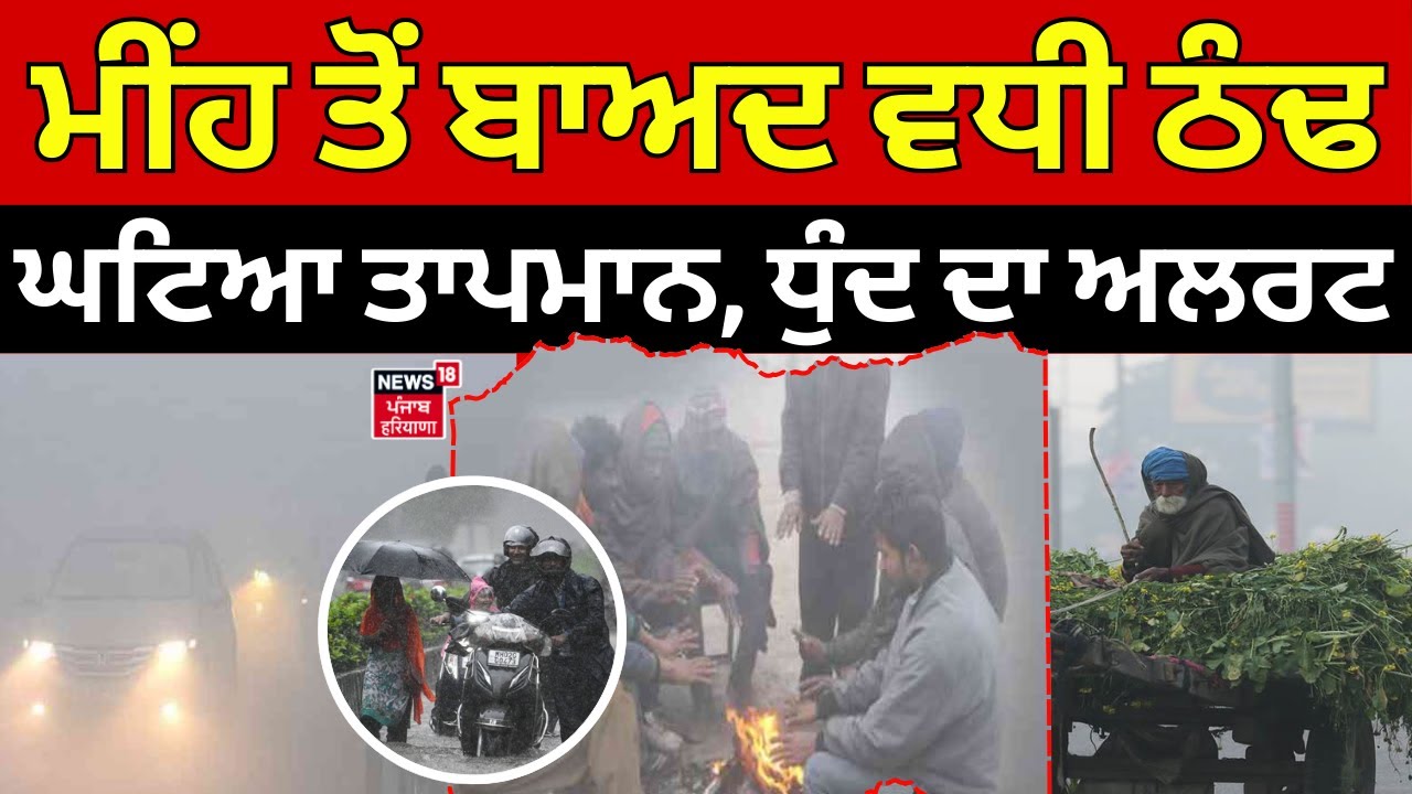 Punjab Weather | ਮੀਂਹ ਤੋਂ ਬਾਅਦ ਵਧੀ ਠੰਢ, ਘਟਿਆ ਤਾਪਮਾਨ, ਧੁੰਦ ਦਾ ਅਲਰਟ  | Rain Alert