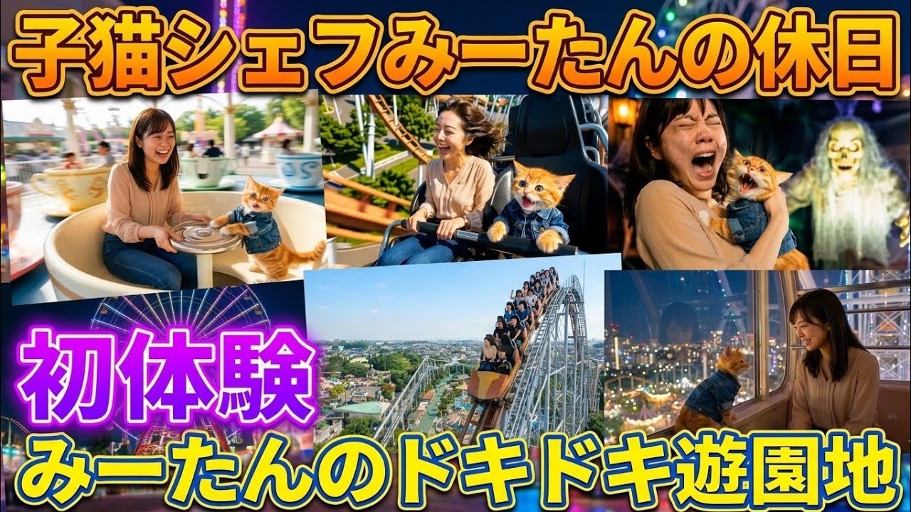 【子猫シェフ みーたんの休日】みーたんのドキドキ遊園地