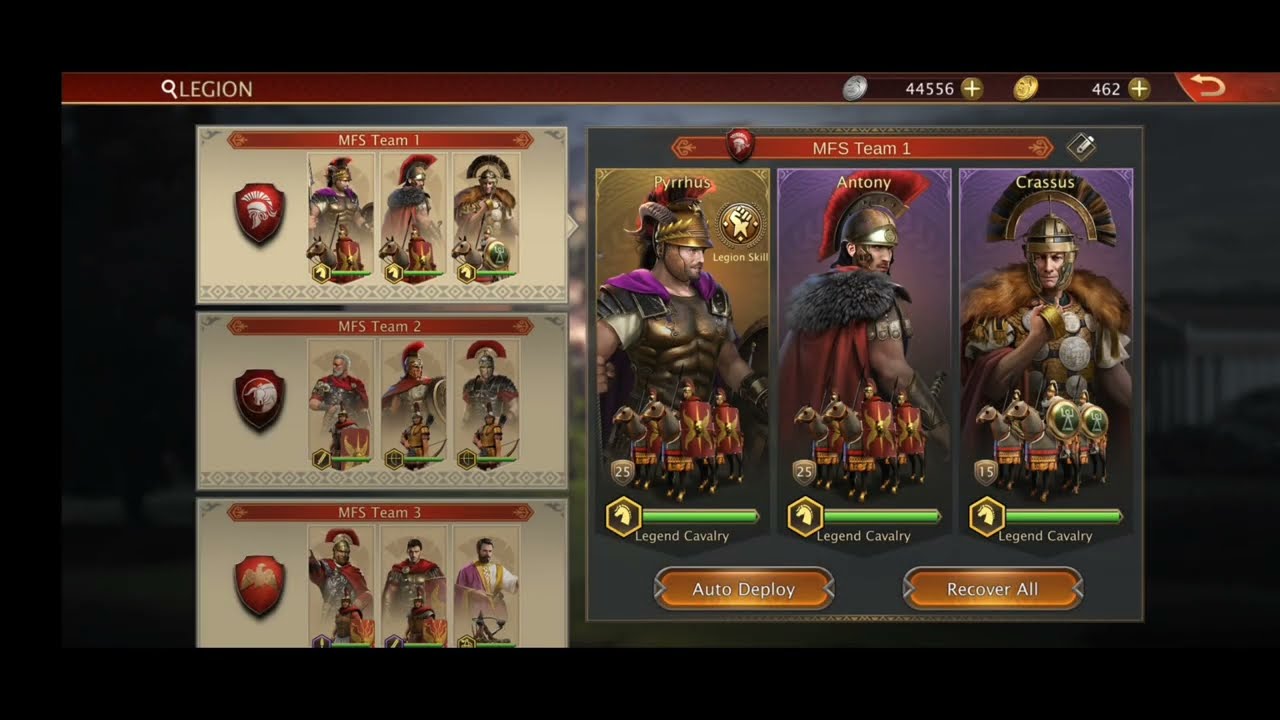 Upgrade your legions in easy way