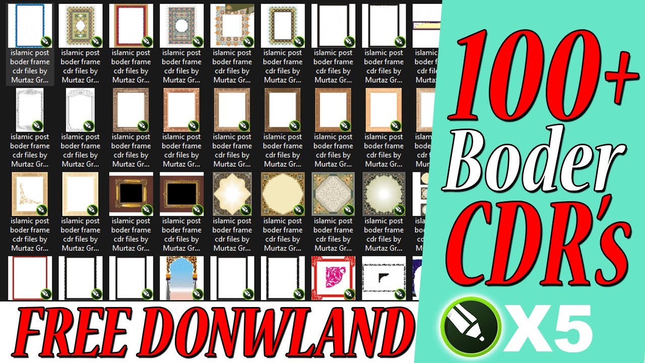 100+Islamic, Boder frames cdr's data free download