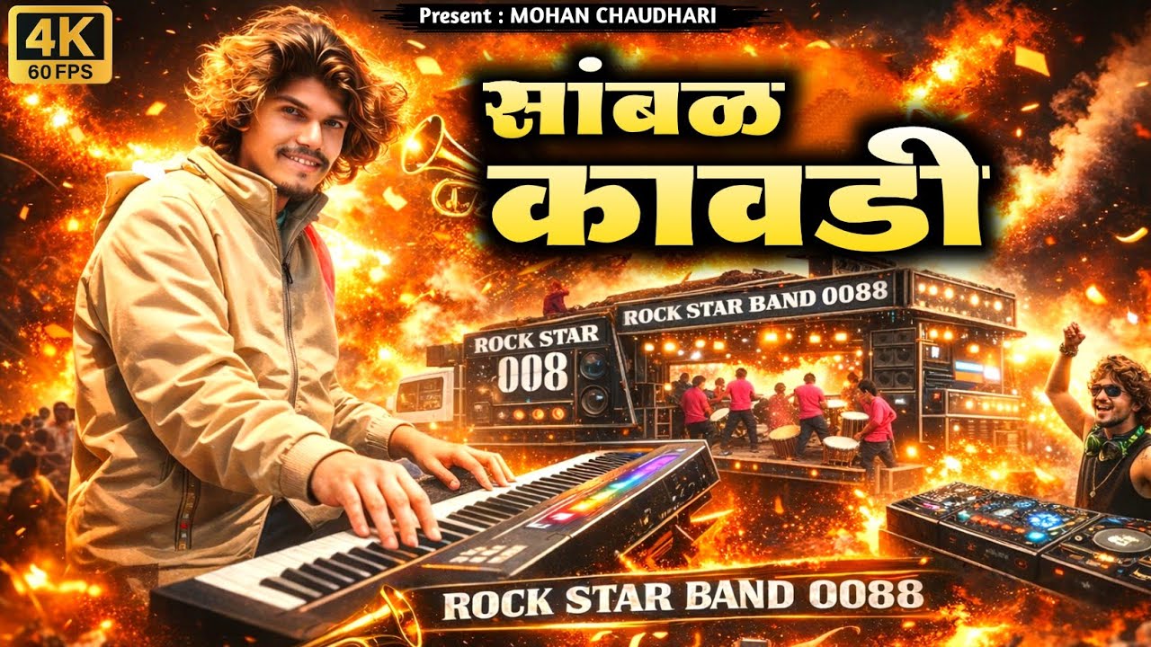 सांबळ कावडी दणका 🎹 Sambal Kawadi Performance By 🎺🥁 New Rock Star Band 0088 Shirasmani Kalwan 