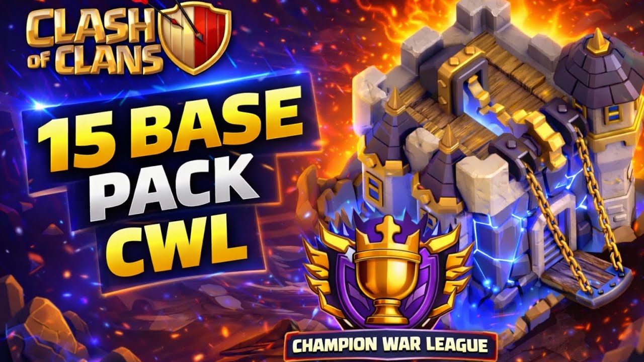 COC th18 , Best 15 BASE pack champion league, unbreakable bases , anit air,ground #th18 #th18warbase