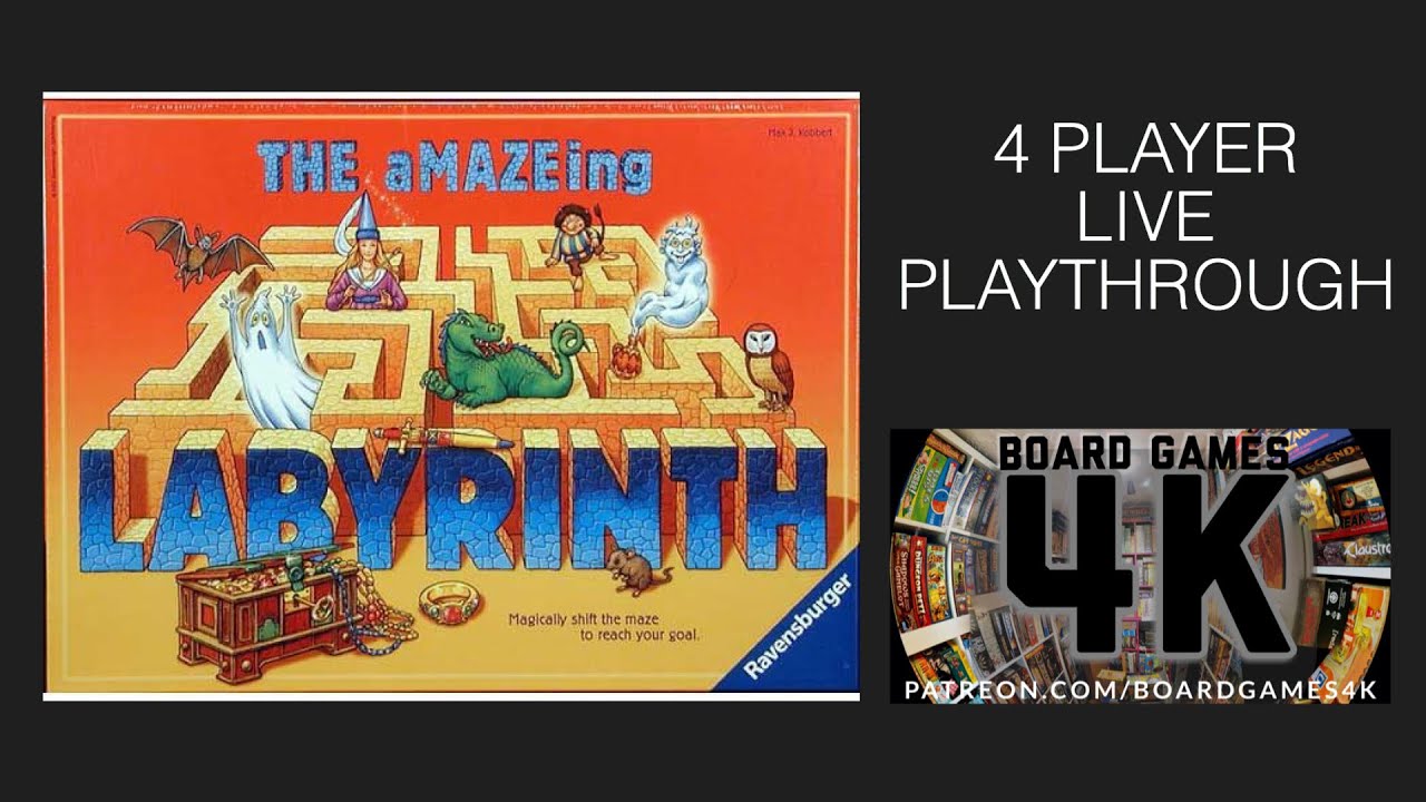 Labyrinth Boardgame 4 Player Live Playthrough