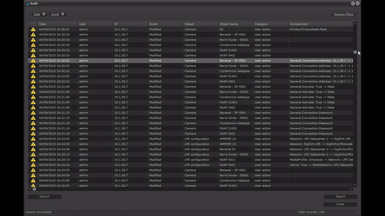 Digifort - Audit