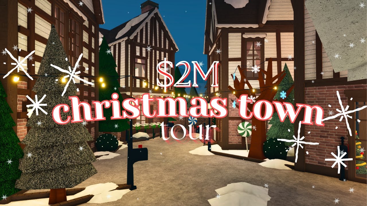 Bloxburg: $2M CHRISTMAS TOWN TOUR! | BlxBuilds