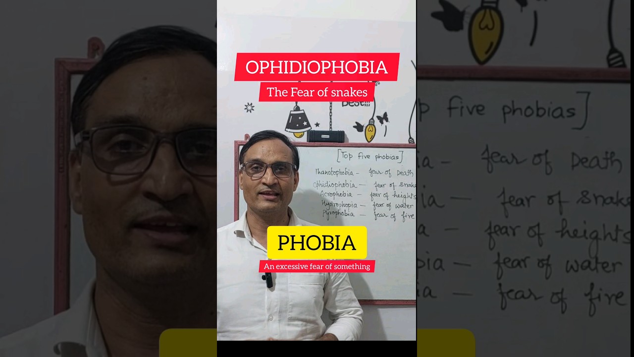 PHOBIAS #thanotophobia #ophidiophobia #acrophobia #hydrophobia #pyrophobia #vocabulary #english