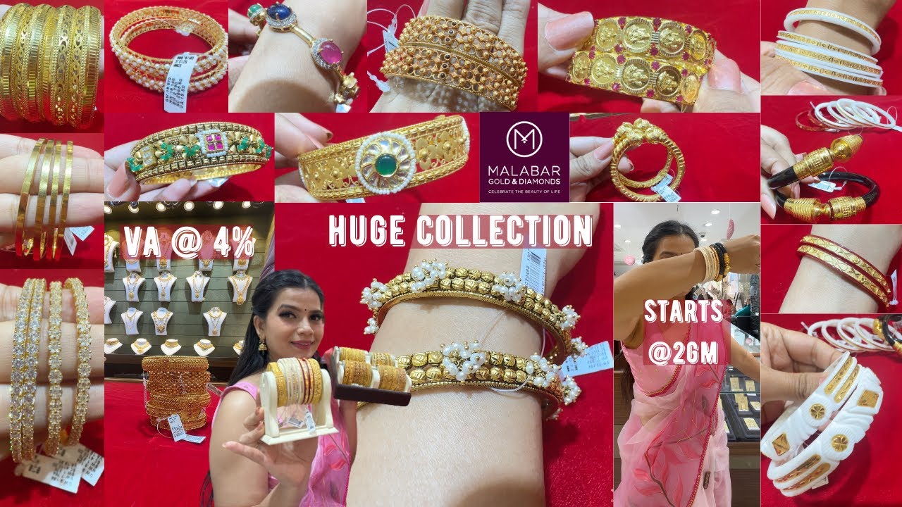 Malabar Gold Bangles Just 2Gm Designs With Price,Bottu,Shankapola,Kada,Navratan bangles with price
