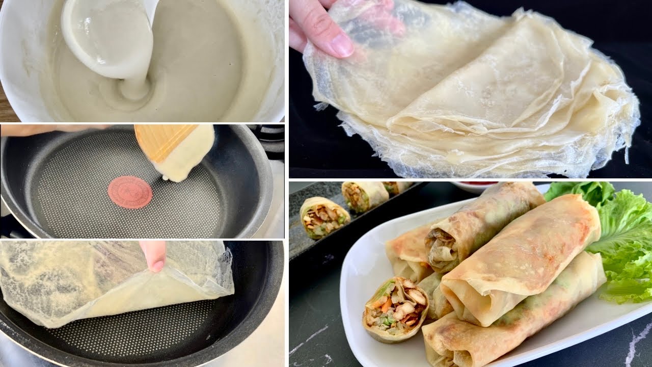 How to make Spring Roll Wrappers / #Lumpia Wrapper / #Popiah skin / #Samosa #薄饼皮 #春卷 #润饼皮 🤩