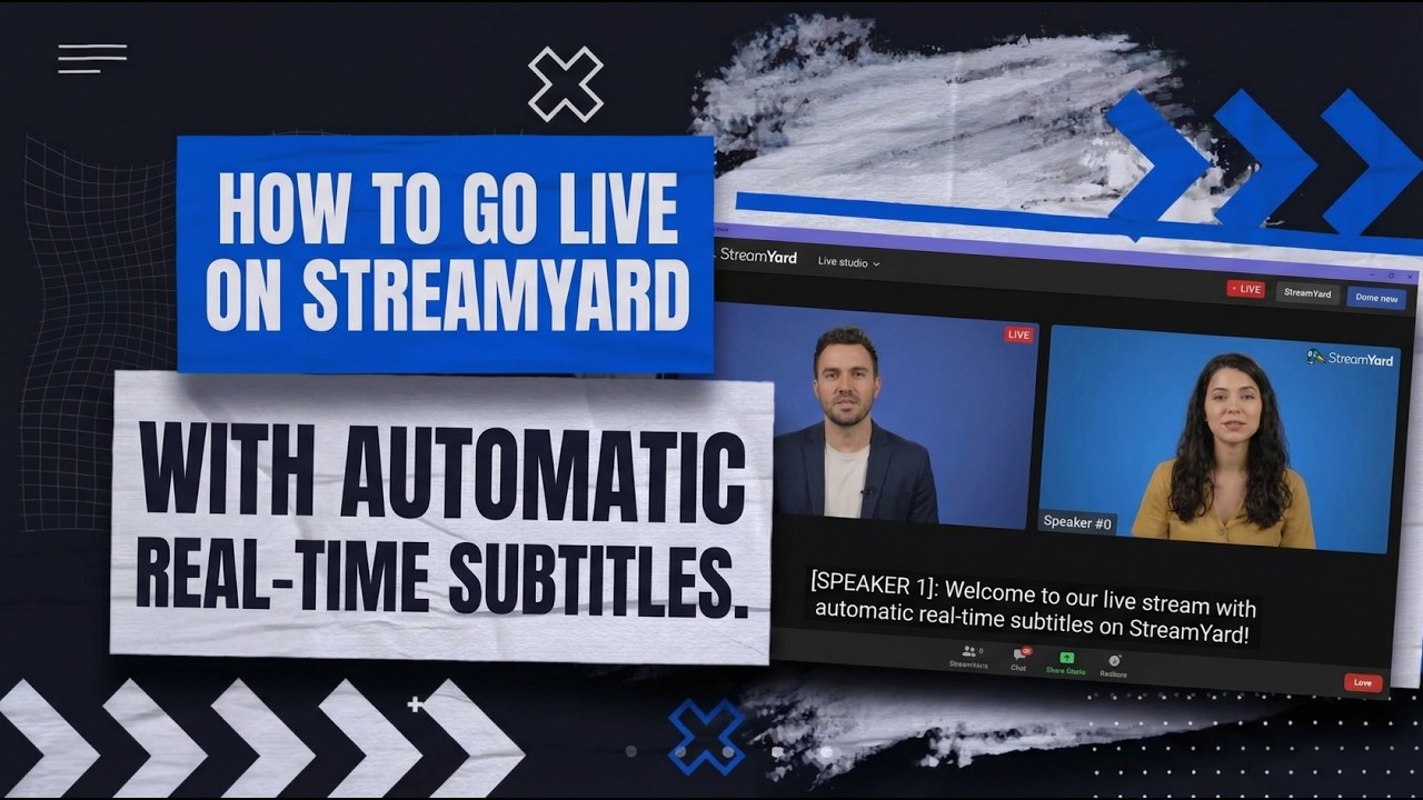 How to Go Live on StreamYard with Automatic Captions in Real Time | Full Tutorial