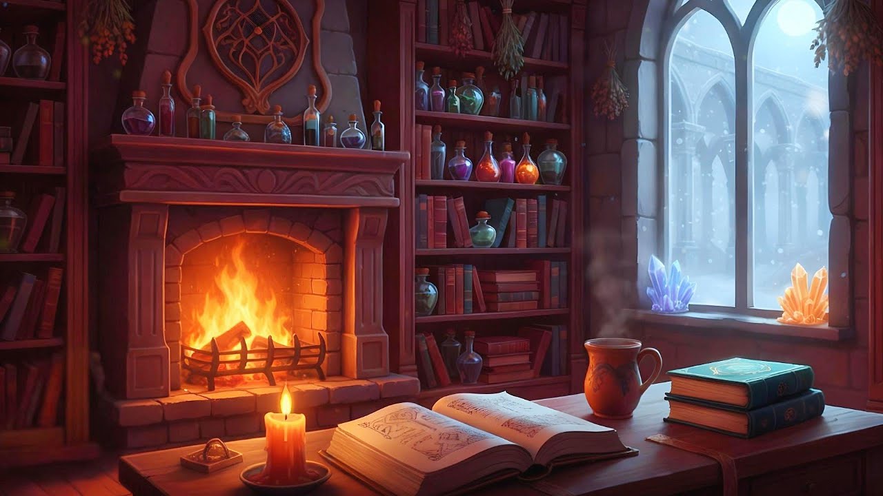 Witch’s Potion Library ✨ Ambient Fantasy Lofi Music 📚 Cozy Lofi Reading and Study Music