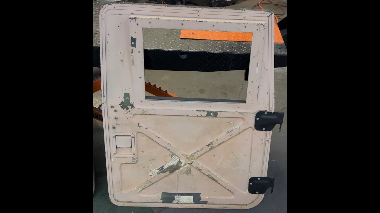 Taking apart HMMWV X-Doors for complete restoration  #hmmwv #military #mechanic #automobile
