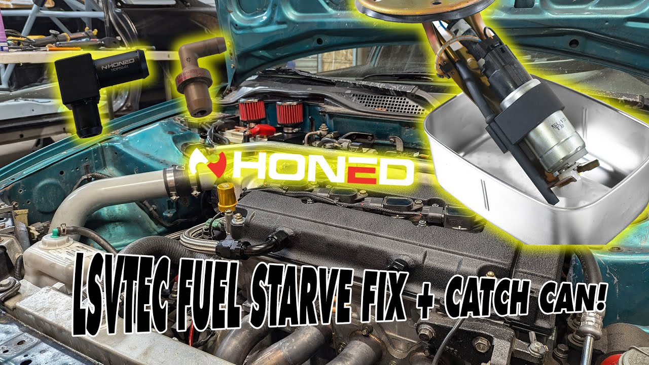Track Prepping my LSVTEC Civic With HONED DEVELOPMENTS! | Fuel pump Anti-surge + PCV Delete