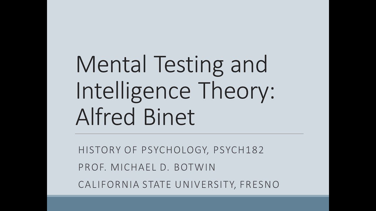 P182 Intelligence    Binet