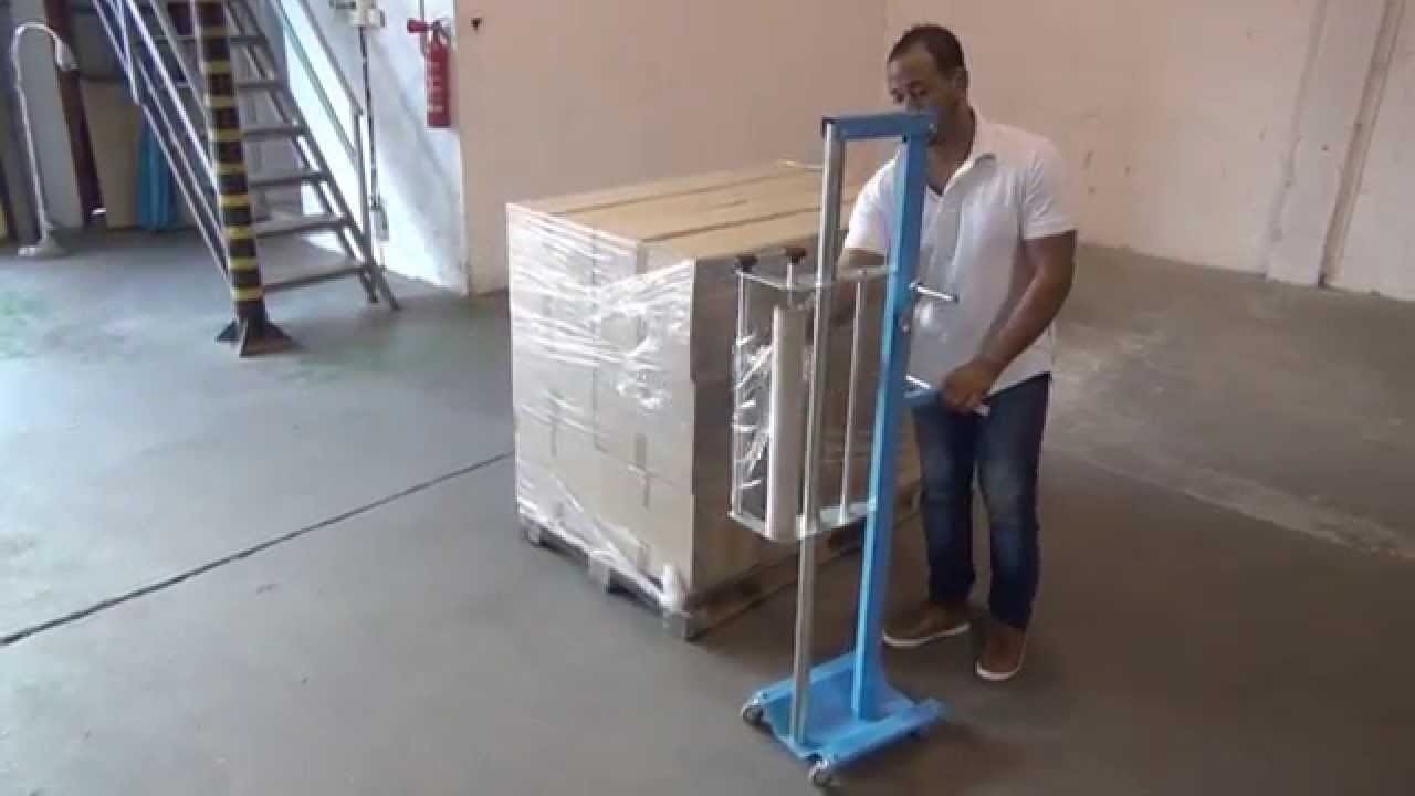 Máquina manual plastificadora de palets