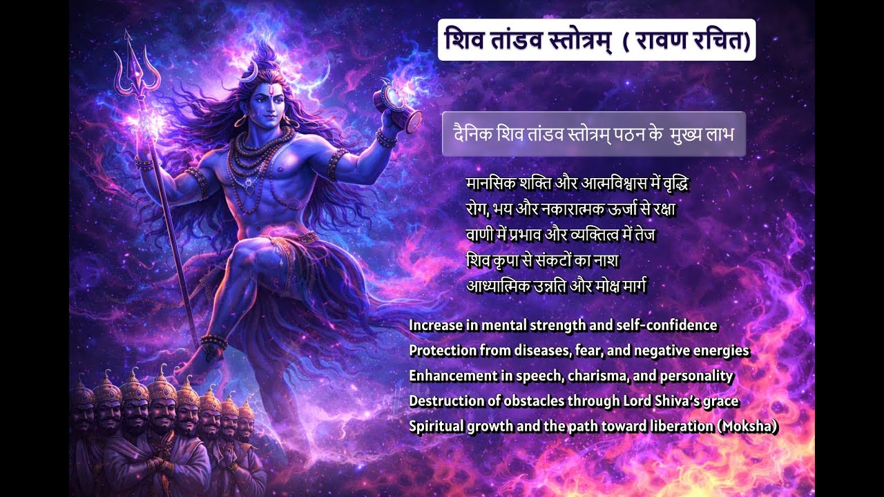 शिव ताण्डव स्तोत्र (रावण रचित)| Shiv Tandav Stotram | Powerful Shiva Mantra | Daily Shiva Prayer