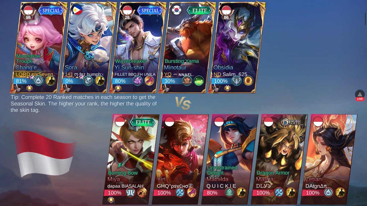 push rank season 39 #8 - Mobile Legends (Live)