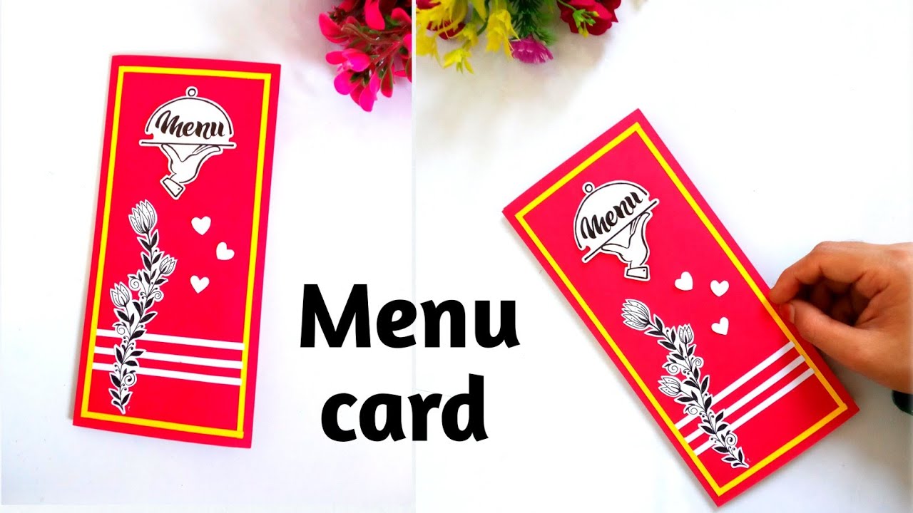 menu card design ll creative menu card for home science prectical ll #10 ll #papercraft