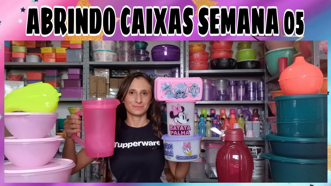 ABRINDO CAIXAS TUPPERWARE - SEMANA 05 - VITRINE 02 Part.02/02 ( DEMONSTRAÇÃO DE PEÇAS )