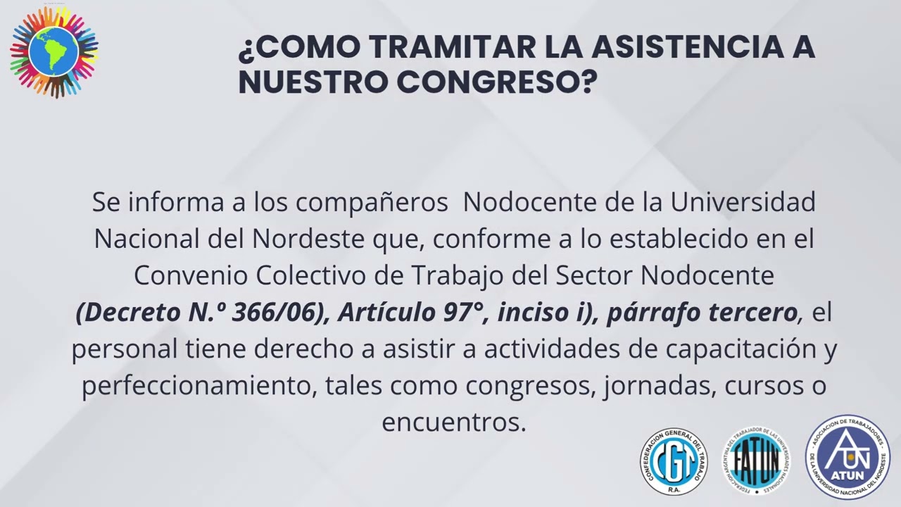 Tramitar asistencia al III Congreso Nodocente  a&ntilde;o 2025