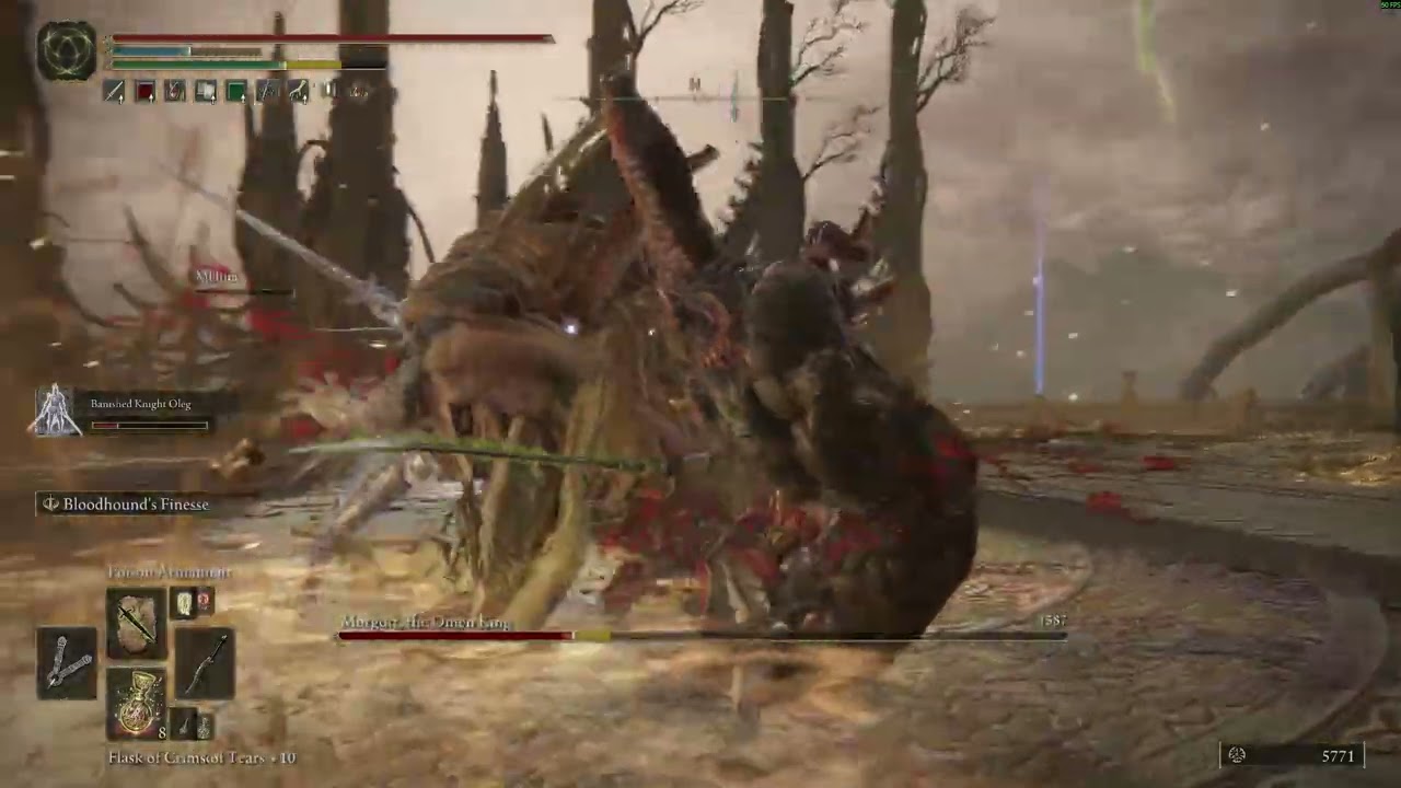 Terrible Elden Ring - Godfrey, First Elden Lord (Golden Shade) boss first try