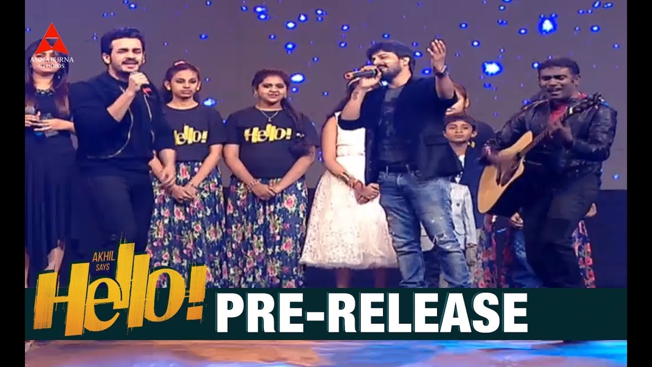 Akhil Performance Along With Anup Rubens For HELLO Move Songs At HELLO Pre Release Event